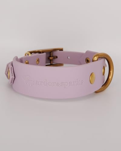 Biothane® Hundehalsband Flieder violett lila unifarben (S 27,5-32cm) von ardor & sparks