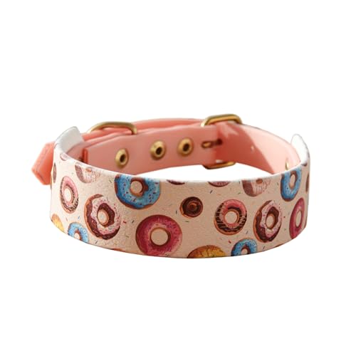BioThane-Hundehalsband mit Donutmuster (M 34-38,5cm) von ardor & sparks