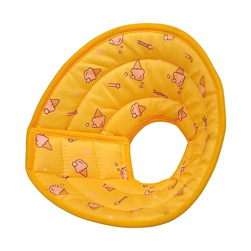 areclern Haustier-Erholungshalsband, Haustier-Schutzhalsband, Hunde-Halskegel, Gute Flexibilität, Haustier-Zubehör Orange Gelb L von areclern