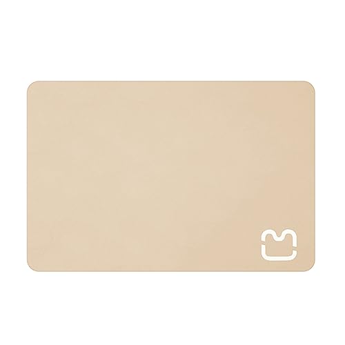areclern Haustier-Fütterungsmatte, Futter- und Wassernapf, saugfähige Hundematte, rechteckiges Haustierzubehör Beige M von areclern