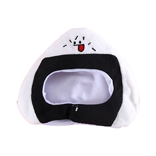 areclern Haustier-Kopfbedeckung, Cartoon-Taiyaki-Form, für Haustiere, Katzen, Hunde, Kopfbedeckung, attraktives Haustierzubehör, Weiß von areclern