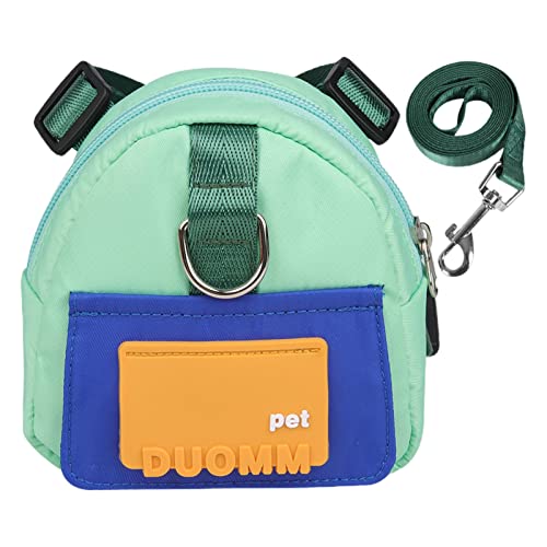 areclern Haustier-Leckerli-Rucksack für Hunde, Outdoor-Tasche mit Zugseil, Zwei Traktionsringen, Heimtierbedarf Grün S von areclern