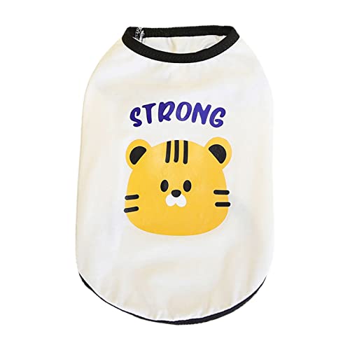 areclern Haustier-T-Shirt Cartoon-Tiger-Muster-Haustier-Hund-Blusen-Oberteil Entzückende Heimtierbedarf Tiger 2XL von areclern