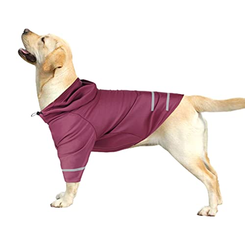 areclern Haustier-Weste, Sport-Hunde-T-Shirt mit Hut, schnell trocknend, Outdoor-Versorgung Violett 2XL von areclern