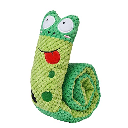 areclern Hundekauspielzeug Frosch Schlangenform Hundepuzzle Spielzeug Kreative Haustierprodukte Grün von areclern