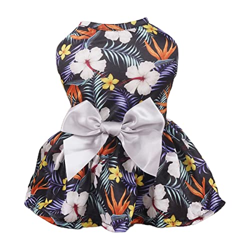 areclern Hundekleid, Prinzessinnen-Stil, Haustierrock, große Schleife, Sommer-Accessoire Violett XL von areclern