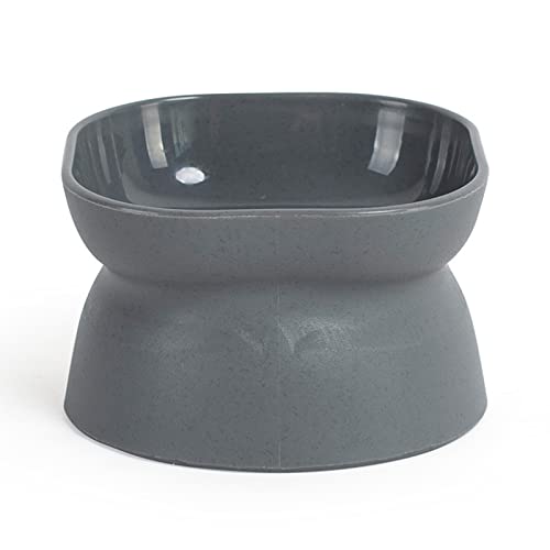 areclern Pet Bowl Pet Bowl Dual-Use Feeder Anti-Skid Pet Supplies Dunkelgrau von areclern