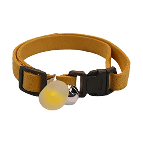 areclern Pet Neck Collar Walking Dog Pet Tracking Cat Halsband Einheitsgröße Haustierzubehör Gelb von areclern