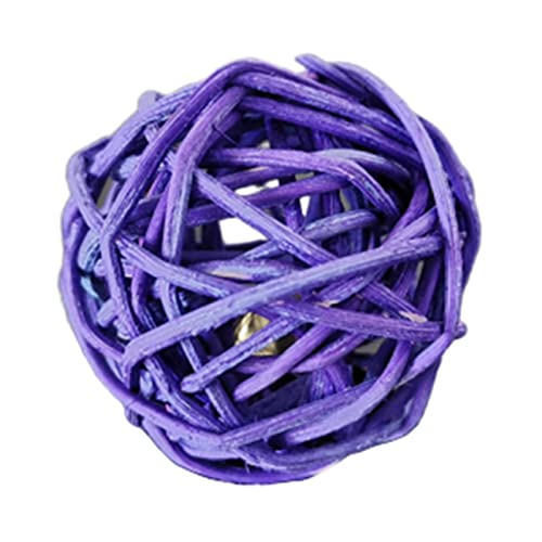 areclern Teaser-Ball, Rattan-Glockenball, leicht, für Geschenke Violett von areclern