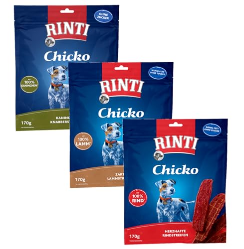 arelf EL-Bundle Rinti-Chicko-Extra Hundesnack (Bundle) | Kaninchen, Lamm & Rind Bundle | 3 x 170g | wenig Fett und ohne Zucker | schonend luftgetrocknet | 100% Fleisch | Leckerli für Hunde arelf EL-Bundle Rinti-Chicko-Extra Hundesnack (Bundle) | Kaninchen, Lamm & Rind Bundle | 3 x 170g | wenig Fett und ohne Zucker | schonend luftgetrocknet | 100% Fleisch | Leckerli für Hunde von arelf