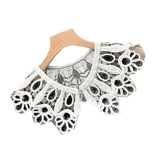 arenmi Handgefertigter bestickter Strickkragen, modischer Damen-Kragen, stilvolles Halsband für modische Frauen arenmi Handgefertigter bestickter Strickkragen, modischer Damen-Kragen, stilvolles Halsband für modische Frauen von arenmi