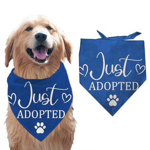 arricraft 1 Stück Haustier Hund Kopftuch, 78x38 cm Dreieckiges Haustier-Halstuch Mit Den Worten „Just Adopted“ Und Pfotenabdrücken, Verstellbar, Bequem, Lätzchen Für Haustiere, Waschbar arricraft 1 Stück Haustier Hund Kopftuch, 78x38 cm Dreieckiges Haustier-Halstuch Mit Den Worten „Just Adopted“ Und Pfotenabdrücken, Verstellbar, Bequem, Lätzchen Für Haustiere, Waschbar von arricraft