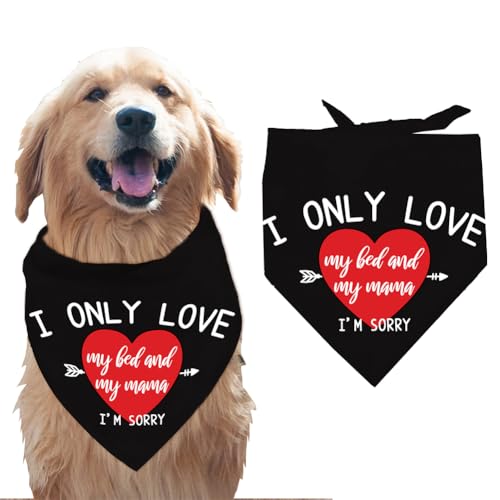 arricraft 1 Stück Haustier Hundehalstuch Bandana Haustierschal Mit Der Aufschrift „I Only Love My Bed and My Mama I'm Sorry“ Verstellbares Dreieckiges Lätzchen Waschbares Baumwolltaschentuch arricraft 1 Stück Haustier Hundehalstuch Bandana Haustierschal Mit Der Aufschrift „I Only Love My Bed and My Mama I'm Sorry“ Verstellbares Dreieckiges Lätzchen Waschbares Baumwolltaschentuch von arricraft