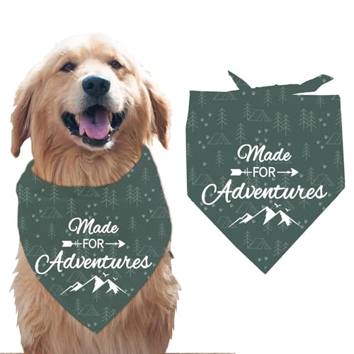 arricraft 1 Stück Haustier Hundehalstuch Grünes Dreieckiges Haustier Bandana Aus Baumwolle Mit Der Aufschrift „Made for Adventures“ Waschbar Lätzchen Berg Aufdruck Zubehör Häuptling Für Große arricraft 1 Stück Haustier Hundehalstuch Grünes Dreieckiges Haustier Bandana Aus Baumwolle Mit Der Aufschrift „Made for Adventures“ Waschbar Lätzchen Berg Aufdruck Zubehör Häuptling Für Große von arricraft