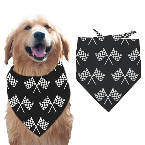 arricraft 1 Stück Haustier Hundehalstuch Rennflagge Dreieckiges Haustier Bandana Aus Baumwolle Schwarz Weiß Für Den Renntag Waschbar Schal Lätzchen Bedrucktes Zubehör Hundehalstuch Für Große Hunde arricraft 1 Stück Haustier Hundehalstuch Rennflagge Dreieckiges Haustier Bandana Aus Baumwolle Schwarz Weiß Für Den Renntag Waschbar Schal Lätzchen Bedrucktes Zubehör Hundehalstuch Für Große Hunde von arricraft