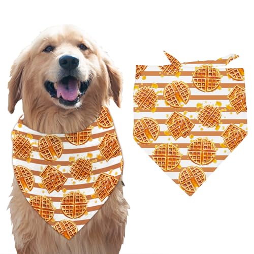 arricraft 1 Stück Haustier Hundehalstuch Streifen Halstuch Aus Baumwolle Dreieckig Waschbar Lätzchen Waffeln Lebensmittel Aufdruck Zubehör Chef Hund Foto Requisiten Für Große Hunde Und Haustiere arricraft 1 Stück Haustier Hundehalstuch Streifen Halstuch Aus Baumwolle Dreieckig Waschbar Lätzchen Waffeln Lebensmittel Aufdruck Zubehör Chef Hund Foto Requisiten Für Große Hunde Und Haustiere von arricraft