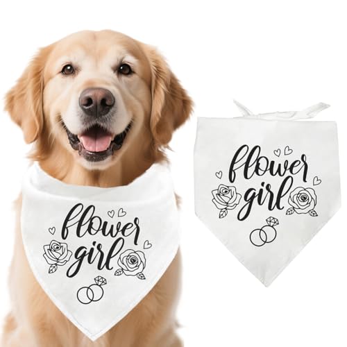 arricraft 1 verstellbares Dreieckiges Hundehalstuch Aus Ungebleichter Baumwolle Weiß Haustier Schal Mit Dem Thema „Blumenmädchen“ „Beförderung Zum Großen Bruder“ Bandanas Für Hochzeiten Hundeliebhaber arricraft 1 verstellbares Dreieckiges Hundehalstuch Aus Ungebleichter Baumwolle Weiß Haustier Schal Mit Dem Thema „Blumenmädchen“ „Beförderung Zum Großen Bruder“ Bandanas Für Hochzeiten Hundeliebhaber von arricraft