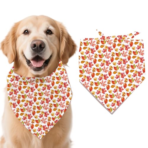 arricraft Hundehalstuch, Herbst-Motiv, Dreieck, verstellbar, bequem, waschbar, Baumwolle, 78 x 39 cm, 1 Stück von arricraft