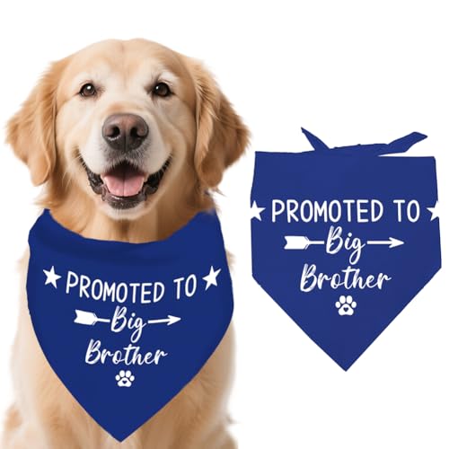 arricraft Hundehalstuch, ungebleichte Baumwolle, verstellbar, dreieckig, "Big Brother"-Thema, gefördert für Big Brother, Haustierhalstücher für Hunde, Geschlechtsoffenbarung, Foto-Requisiten, Zubehör von arricraft