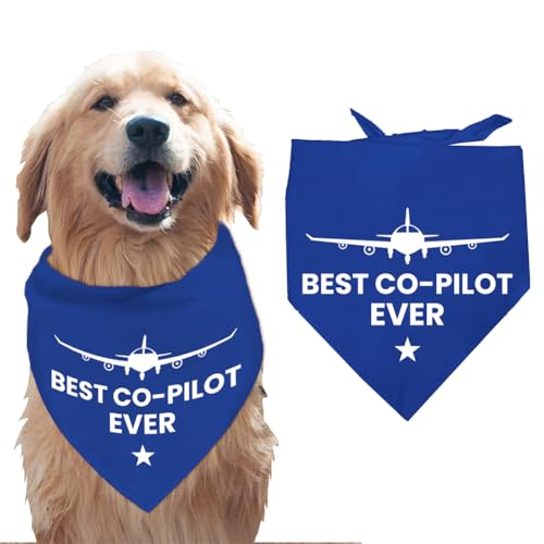 arricraft Hundehalstuch „Bester Co Pilot Aller Zeiten“ 1 Stück Haustier Schal Mit Flugzeug Stern Verstellbar Dreieckig Lätzchen Waschbar Baumwolltaschentuch Zubehör Für Mittelgroße arricraft Hundehalstuch „Bester Co Pilot Aller Zeiten“ 1 Stück Haustier Schal Mit Flugzeug Stern Verstellbar Dreieckig Lätzchen Waschbar Baumwolltaschentuch Zubehör Für Mittelgroße von arricraft