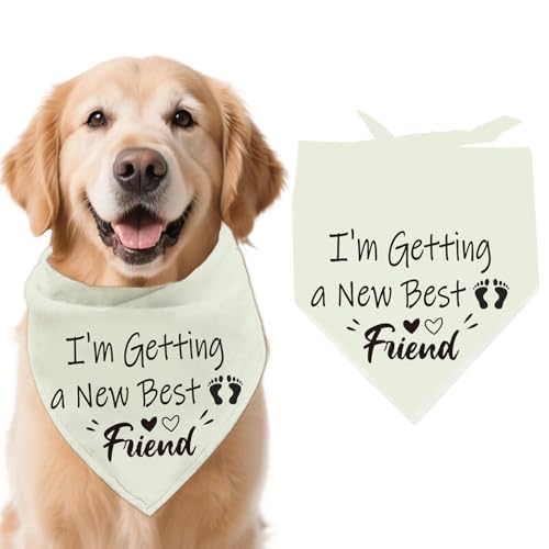 arricraft Hundehalstuch 1 Stück Dreieckiges Haustierlätzchen Mit Der Aufschrift „I'm Getting A New Best Friend“ Verstellbar Bequem Waschbar Baumwollschal Halstuch Für Große Hunde 78x39cm arricraft Hundehalstuch 1 Stück Dreieckiges Haustierlätzchen Mit Der Aufschrift „I'm Getting A New Best Friend“ Verstellbar Bequem Waschbar Baumwollschal Halstuch Für Große Hunde 78x39cm von arricraft