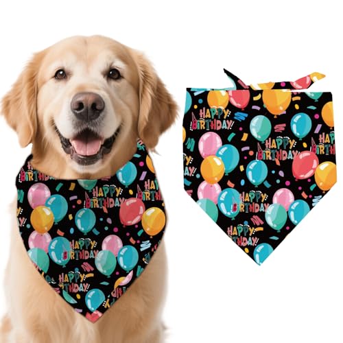 arricraft Hundehalstuch Mit Geburtstagsmotiv 1 Stück Dreieckiges Verstellbares Bequemes Haustier Lätzchen Mit Ballon Happy Birthday Motiv Waschbares Baumwolltuch Für Große Hunde 78x39cm arricraft Hundehalstuch Mit Geburtstagsmotiv 1 Stück Dreieckiges Verstellbares Bequemes Haustier Lätzchen Mit Ballon Happy Birthday Motiv Waschbares Baumwolltuch Für Große Hunde 78x39cm von arricraft