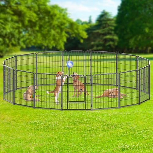 arvioo Welpenauslauf, Bietet Welpen EIN Großes & Sicheres Spielparadies, Welpenlaufstall mit Tür & Verriegelung, Formbar, Stabverbindungen, aus Pulverbeschichtet Metall, 65 x 80 cm (16 Absperrgitter) arvioo Welpenauslauf, Bietet Welpen EIN Großes & Sicheres Spielparadies, Welpenlaufstall mit Tür & Verriegelung, Formbar, Stabverbindungen, aus Pulverbeschichtet Metall, 65 x 80 cm (16 Absperrgitter) von arvioo