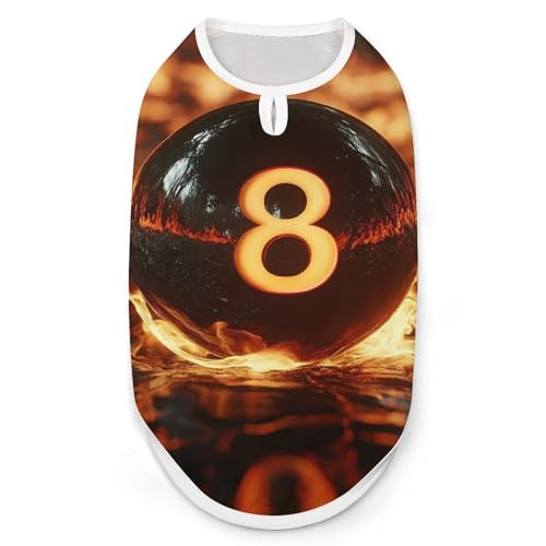 8 Ball Burning on Flames Modische Haustierweste, leicht zu tragende Hundekleidung für kleine Hunde, tägliche Spaziergänge, Größe 2XL 8 Ball Burning on Flames Modische Haustierweste, leicht zu tragende Hundekleidung für kleine Hunde, tägliche Spaziergänge, Größe 2XL von asbwuo