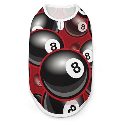Billard 8 Ball Snooker Symbol Modische Haustierweste, leicht zu tragende Hundekleidung für kleine Hunde, tägliches Spazierengehen, L Billard 8 Ball Snooker Symbol Modische Haustierweste, leicht zu tragende Hundekleidung für kleine Hunde, tägliches Spazierengehen, L von asbwuo