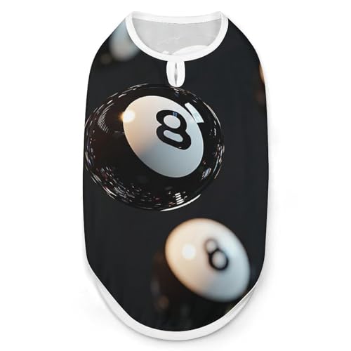 Billard Pool 8-Ball Modische Haustierweste, leicht zu tragende Hundekleidung für kleine Hunde, tägliche Spaziergänge, 2XL Billard Pool 8-Ball Modische Haustierweste, leicht zu tragende Hundekleidung für kleine Hunde, tägliche Spaziergänge, 2XL von asbwuo
