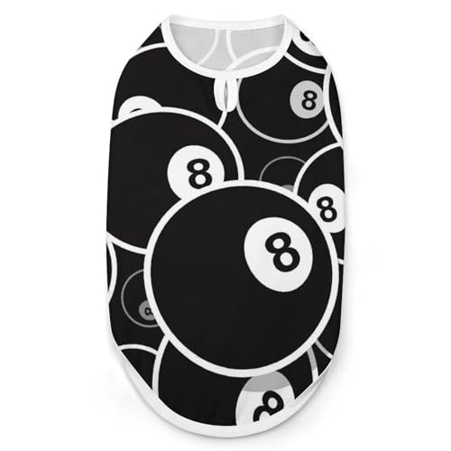 Billard-Pool-Snooker-8-Ball-Symbol, modische Haustierweste, leicht zu tragende Hundekleidung für kleine Hunde, tägliches Spazierengehen, XL Billard-Pool-Snooker-8-Ball-Symbol, modische Haustierweste, leicht zu tragende Hundekleidung für kleine Hunde, tägliches Spazierengehen, XL von asbwuo
