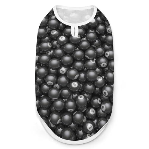 Billard von 8-Ball Modische Haustierweste, leicht zu tragende Hundekleidung für kleine Hunde, tägliches Spazierengehen, XL von asbwuo