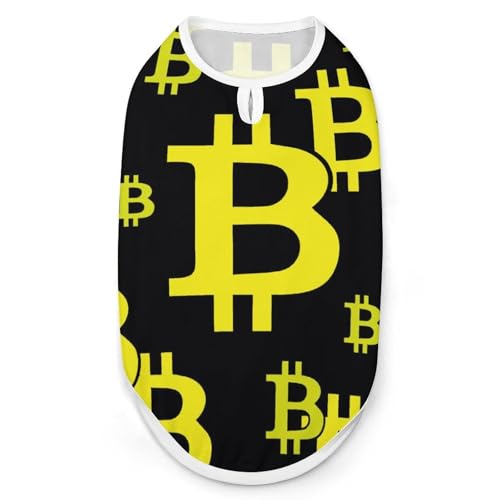 Bitcoin-Zeichen-Symbole, modische Haustierweste, leicht zu tragende Hundekleidung für kleine Hunde, tägliches Spazierengehen, XL Bitcoin-Zeichen-Symbole, modische Haustierweste, leicht zu tragende Hundekleidung für kleine Hunde, tägliches Spazierengehen, XL von asbwuo