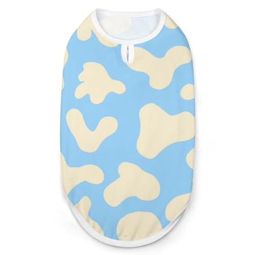 Blau, modische Haustierweste mit Kuhfleckenmuster, leicht zu tragende Hundekleidung für kleine Hunde, tägliche Spaziergänge, Größe 2XL Blau, modische Haustierweste mit Kuhfleckenmuster, leicht zu tragende Hundekleidung für kleine Hunde, tägliche Spaziergänge, Größe 2XL von asbwuo