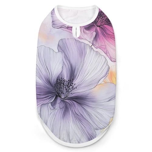 Modische Haustierweste mit Aquarellblumen, leicht zu tragende Hundekleidung für kleine Hunde, tägliche Spaziergänge, Größe L Modische Haustierweste mit Aquarellblumen, leicht zu tragende Hundekleidung für kleine Hunde, tägliche Spaziergänge, Größe L von asbwuo