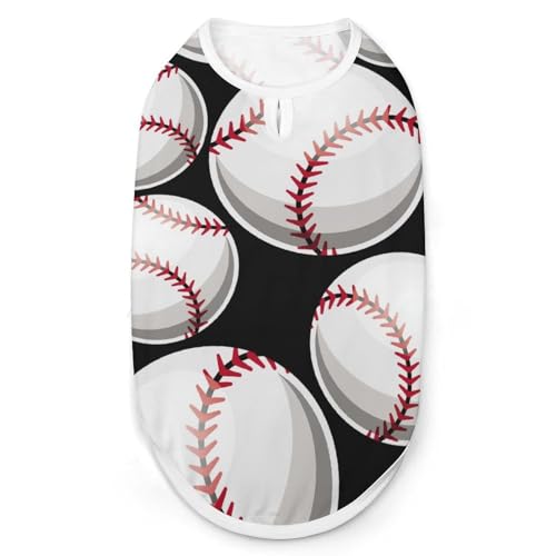 Modische Haustierweste mit Baseball-Grafiken, leicht zu tragende Hundekleidung für kleine Hunde, tägliche Spaziergänge, Größe 2XL Modische Haustierweste mit Baseball-Grafiken, leicht zu tragende Hundekleidung für kleine Hunde, tägliche Spaziergänge, Größe 2XL von asbwuo