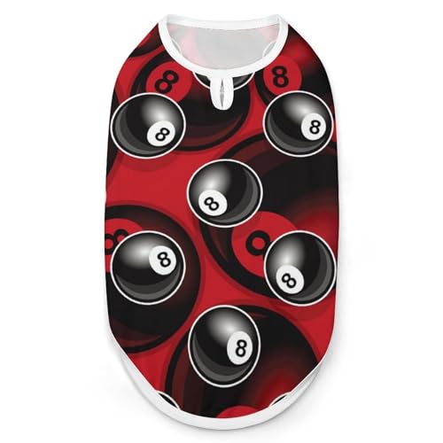 Modische Haustierweste mit Billard-Pool-8-Ball-Symbol, leicht zu tragende Hundekleidung für kleine Hunde, tägliche Spaziergänge, Größe 2XL Modische Haustierweste mit Billard-Pool-8-Ball-Symbol, leicht zu tragende Hundekleidung für kleine Hunde, tägliche Spaziergänge, Größe 2XL von asbwuo