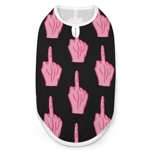 Modische Haustierweste mit Mittelfinger-Aufdruck im Doodle-Stil, leicht zu tragende Hundekleidung für kleine Hunde, tägliche Spaziergänge, XL Modische Haustierweste mit Mittelfinger-Aufdruck im Doodle-Stil, leicht zu tragende Hundekleidung für kleine Hunde, tägliche Spaziergänge, XL von asbwuo