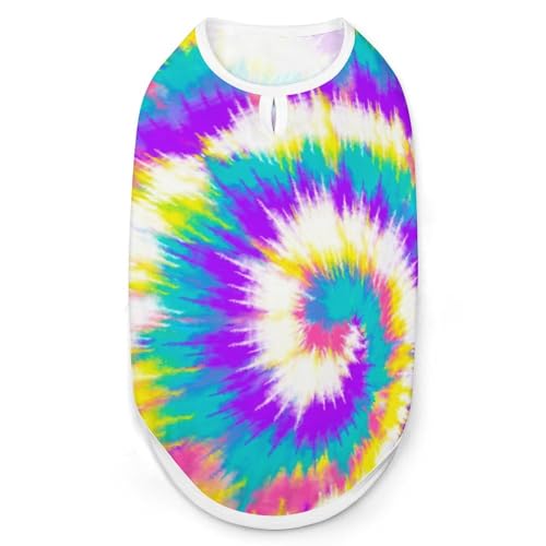 Modische Haustierweste mit Regenbogen-Batikmuster und Handzeichnung, leicht zu tragende Hundekleidung für kleine Hunde, tägliche Spaziergänge, Größe L Modische Haustierweste mit Regenbogen-Batikmuster und Handzeichnung, leicht zu tragende Hundekleidung für kleine Hunde, tägliche Spaziergänge, Größe L von asbwuo