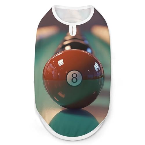 Modische Haustierweste mit Snooker-8-Ball-Symbol, leicht zu tragende Hundekleidung für kleine Hunde, tägliche Spaziergänge, Größe 2XL Modische Haustierweste mit Snooker-8-Ball-Symbol, leicht zu tragende Hundekleidung für kleine Hunde, tägliche Spaziergänge, Größe 2XL von asbwuo