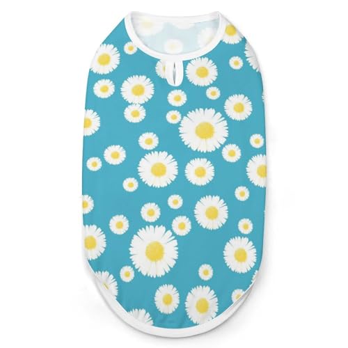 Modische Haustierweste mit Sonnenblumenmuster, leicht zu tragende Hundekleidung für kleine Hunde, tägliche Spaziergänge, XL von asbwuo