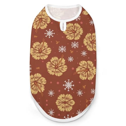 Modische Haustierweste mit orangefarbenem Hintergrund und Blumenmuster, leicht zu tragende Hundekleidung für kleine Hunde, tägliche Spaziergänge, Größe L Modische Haustierweste mit orangefarbenem Hintergrund und Blumenmuster, leicht zu tragende Hundekleidung für kleine Hunde, tägliche Spaziergänge, Größe L von asbwuo