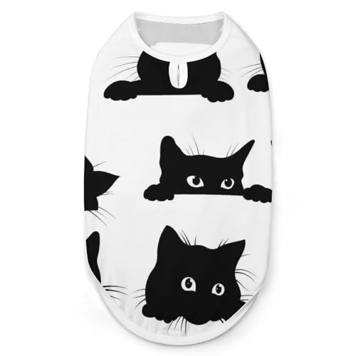 Modische Haustierweste mit schwarzem Katzen-Look, leicht zu tragende Hundekleidung für kleine Hunde, tägliche Spaziergänge, XL Modische Haustierweste mit schwarzem Katzen-Look, leicht zu tragende Hundekleidung für kleine Hunde, tägliche Spaziergänge, XL von asbwuo