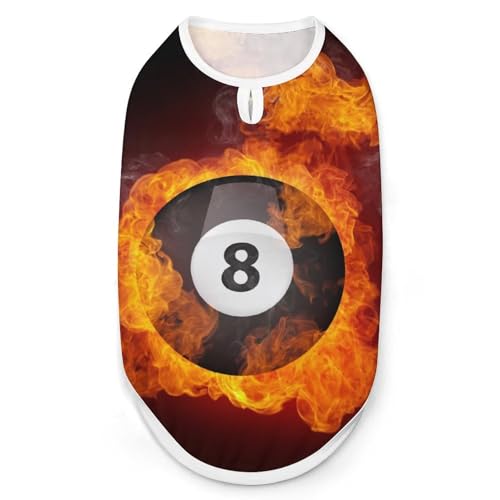 Pool-Billard, 8-Ball in Feuer, modische Haustierweste, leicht zu tragende Hundekleidung für kleine Hunde, tägliches Spazierengehen, M Pool-Billard, 8-Ball in Feuer, modische Haustierweste, leicht zu tragende Hundekleidung für kleine Hunde, tägliches Spazierengehen, M von asbwuo