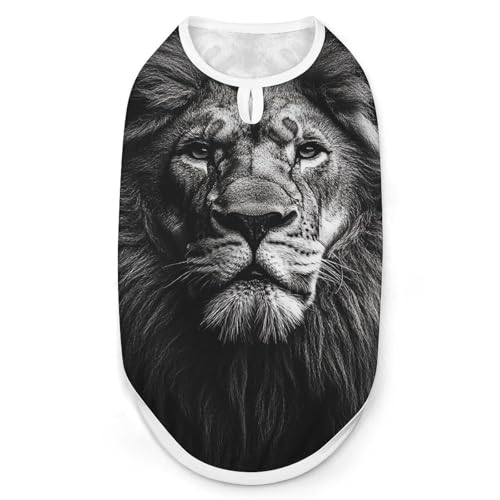 Portrait of Lion Modische Haustierweste, leicht zu tragende Hundekleidung für kleine Hunde, tägliche Spaziergänge, XL Portrait of Lion Modische Haustierweste, leicht zu tragende Hundekleidung für kleine Hunde, tägliche Spaziergänge, XL von asbwuo