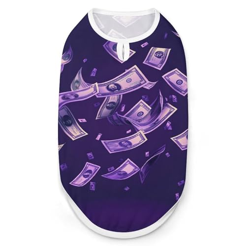 Psychedelic Purple Dollar Modische Haustierweste, leicht zu tragende Hundekleidung für kleine Hunde, tägliches Spazierengehen, L Psychedelic Purple Dollar Modische Haustierweste, leicht zu tragende Hundekleidung für kleine Hunde, tägliches Spazierengehen, L von asbwuo