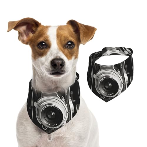Vintage-Kamera-Hundehalstücher, waschbar, verstellbar, Dreieckstuch, Lätzchen für Hunde, süße Haustier-Lätzchen für mittelgroße und große Hunde, Welpen und Katzen, Größe M Vintage-Kamera-Hundehalstücher, waschbar, verstellbar, Dreieckstuch, Lätzchen für Hunde, süße Haustier-Lätzchen für mittelgroße und große Hunde, Welpen und Katzen, Größe M von asbwuo