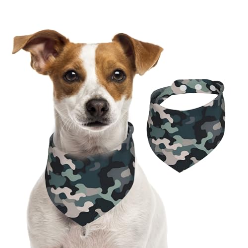 abstrakte Camouflage-Hundehalstücher, waschbar, verstellbar, Dreieckstuch für Hunde, süße Haustier-Lätzchen für mittelgroße und große Hunde, Welpen und große Katzen abstrakte Camouflage-Hundehalstücher, waschbar, verstellbar, Dreieckstuch für Hunde, süße Haustier-Lätzchen für mittelgroße und große Hunde, Welpen und große Katzen von asbwuo