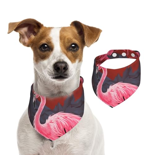 abstrakte Flamingo-Hundehalstücher, waschbar, verstellbar, Dreieckstuch, Lätzchen für Hunde, niedliche Haustier-Lätzchen für mittelgroße und große Hunde, Welpen und kleine Katzen abstrakte Flamingo-Hundehalstücher, waschbar, verstellbar, Dreieckstuch, Lätzchen für Hunde, niedliche Haustier-Lätzchen für mittelgroße und große Hunde, Welpen und kleine Katzen von asbwuo