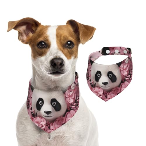 rosa Panda-Hundehalstücher, waschbar, verstellbar, Dreieckstuch, Lätzchen für Hunde, niedliche Haustier-Lätzchen für mittelgroße und große Hunde, Welpen und kleine Katzen rosa Panda-Hundehalstücher, waschbar, verstellbar, Dreieckstuch, Lätzchen für Hunde, niedliche Haustier-Lätzchen für mittelgroße und große Hunde, Welpen und kleine Katzen von asbwuo